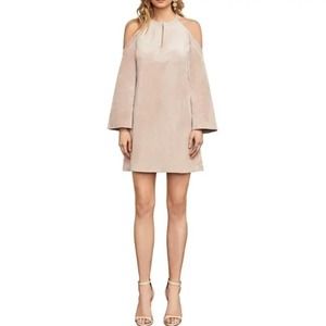BCBGMaxAzria Faux Suede Laguna Cold Shoulder Dress